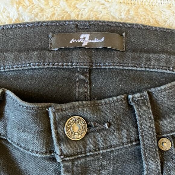 7 for all mankind black mid-rise skinny ankle jeans Size 26 - Picture 5 of 11